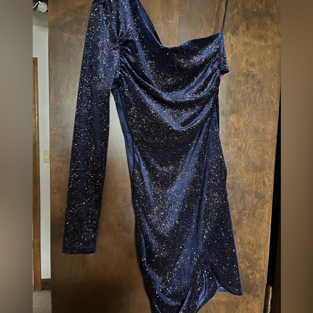 Navy blue mini dress